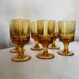 Set of 6 solid glasses 1970