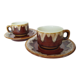 2 bistro coffee cups