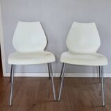 2 Maui chairs designed by Vico Magistretti for Kartell, in very good condition.