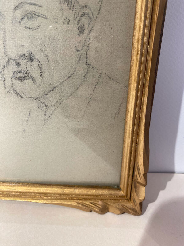 Tableau ancien, portraits, milieu XX siècle