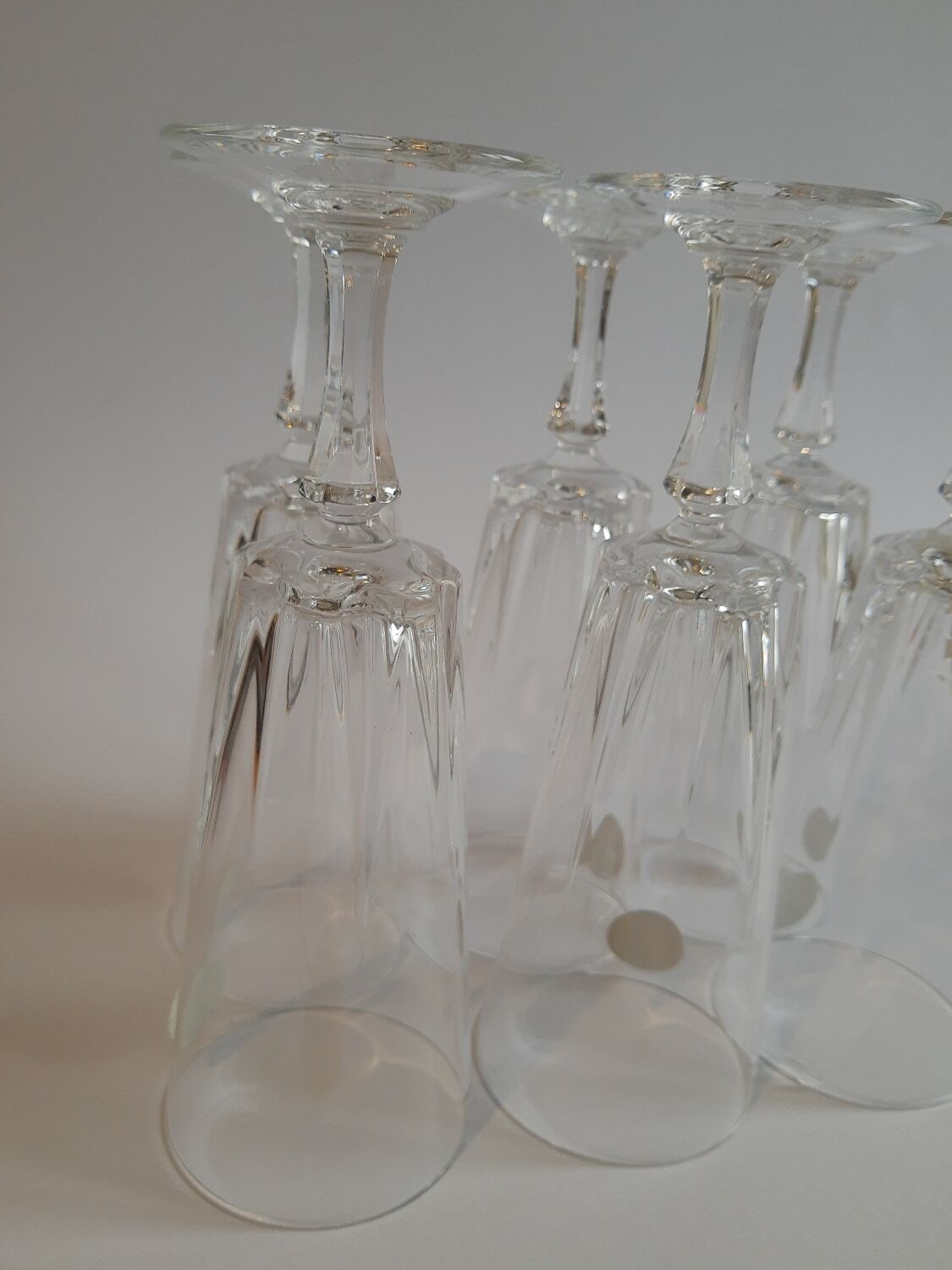 Set of 6 Cristal d'Arques 16cl Versailles vintage champagne flutes