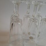 Set of 6 Cristal d'Arques 16cl Versailles vintage champagne flutes