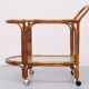 Rohe Noordwolde Rattan Serving Trolley 1960s