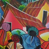 Framed painting of the Caribbean, early twenty-first century