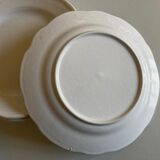 Set of 7 Mougins plates in white enamelled clay with gadroons