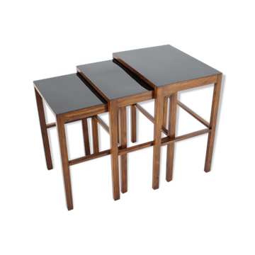 1930s Set of three bauhaus nesting tables H-50 by Jindrich Halabala