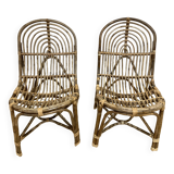 2 new Madame Stoltz rattan armchairs without label