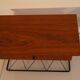 Pair of Scandinavian wall bedside tables in teak 1960