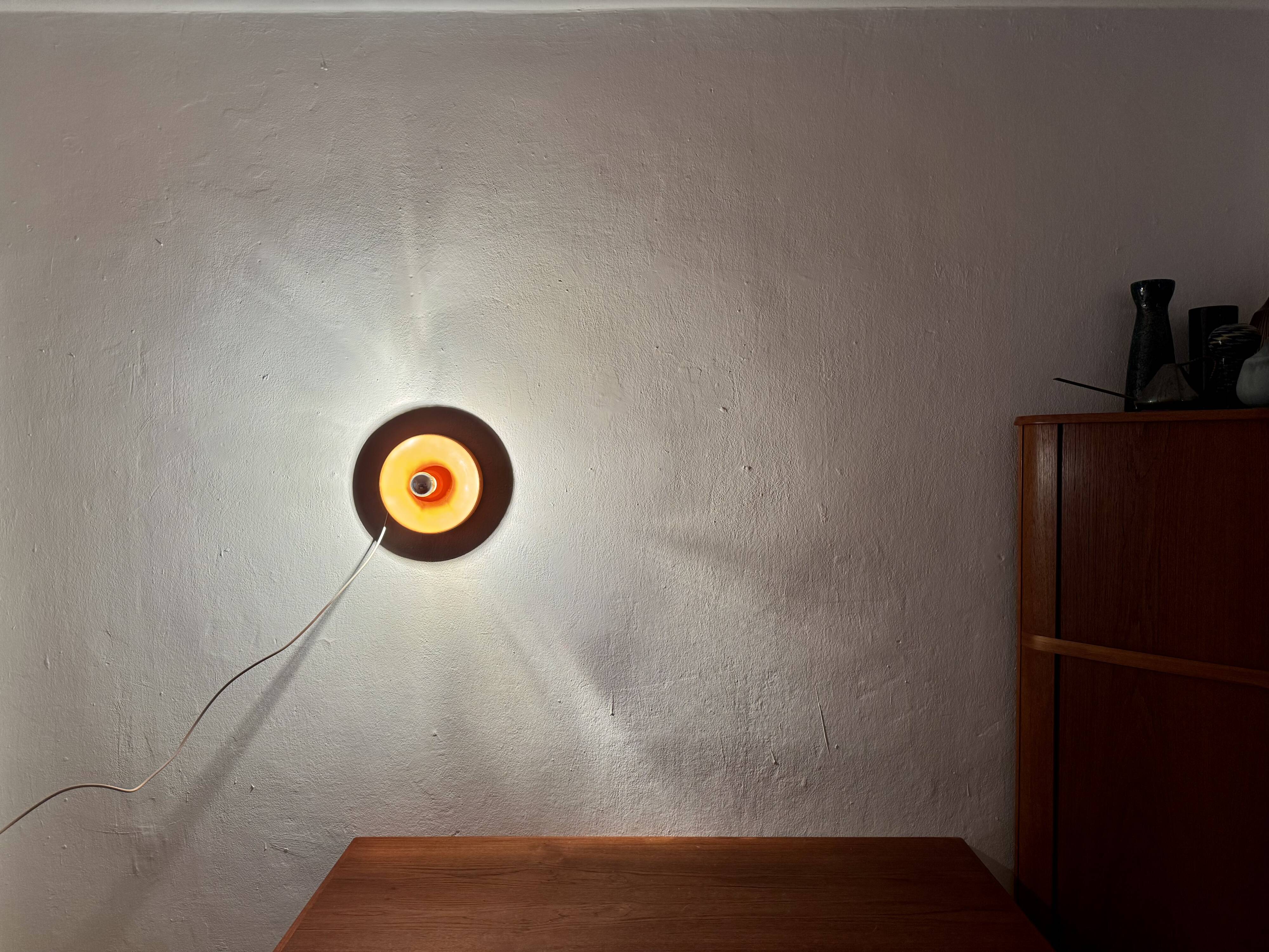 Orange 1970s Ufo Wall or Ceiling Lamp from Staff
