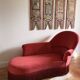 Napoleon III meridian in coral velvet with bouillon fringes – condition c