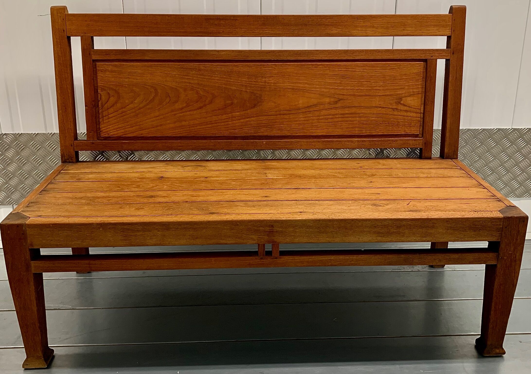 Vintage wooden bench seat