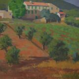 Victor VIC-DAUMAS (1909-2002) HSP 50x36cm Landscape of Provence School of Paris
