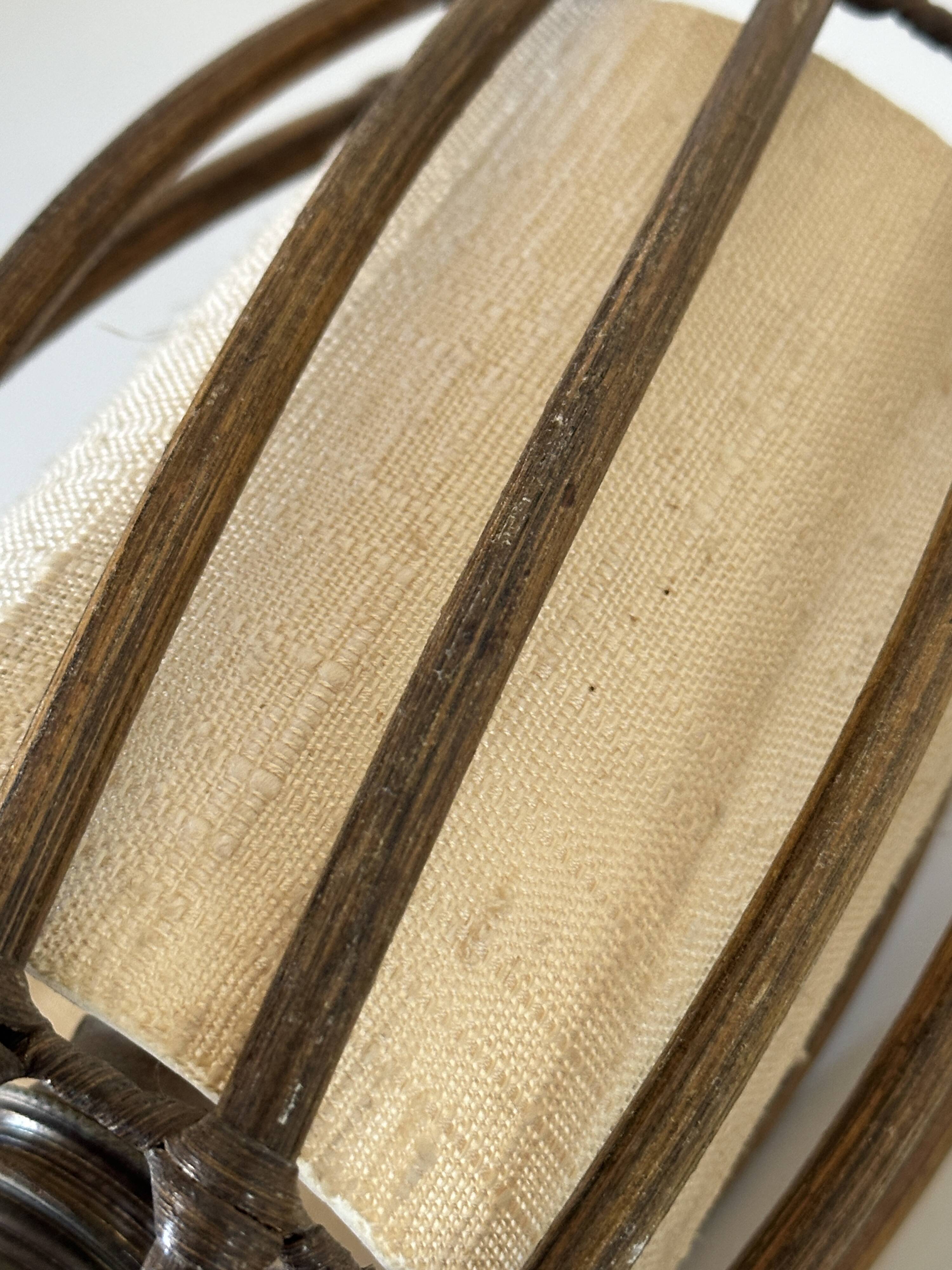Vintage rattan lamp, 60s design