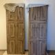 2 sliding doors in solid walnut – Scrigno system – 204 x 72 cm