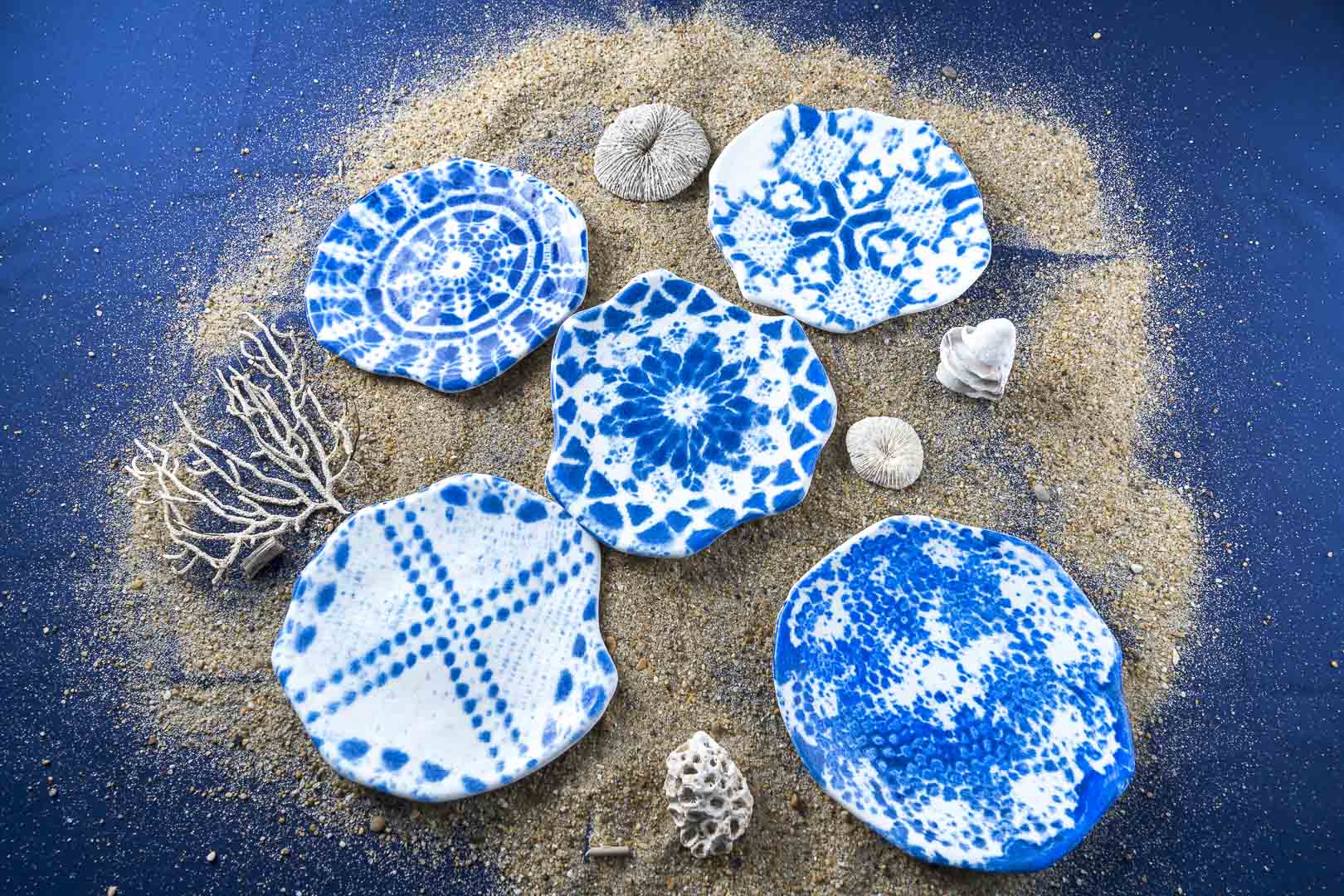 Pure Indigo dessert plates