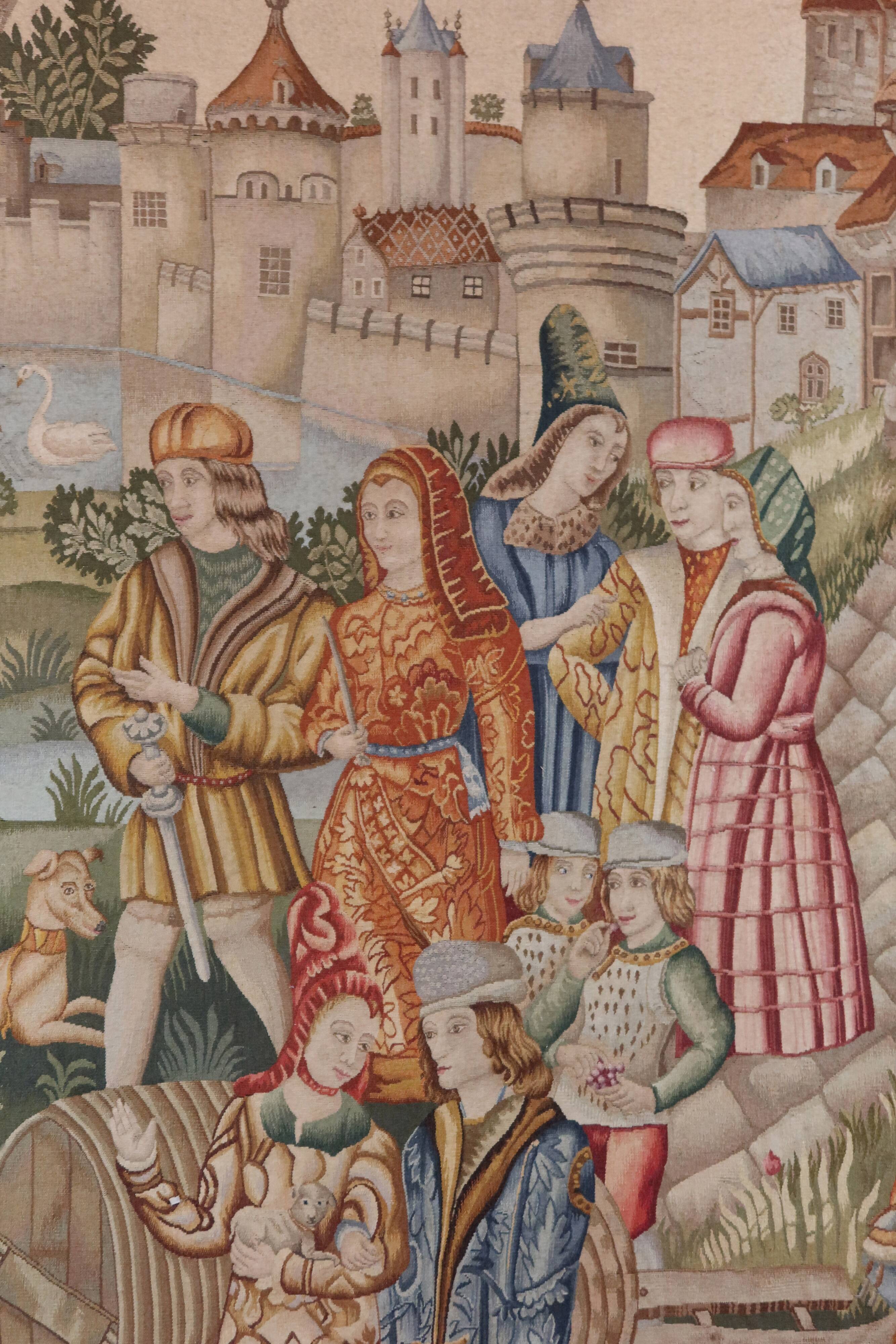 Tapestry "The Medieval City" Aubusson