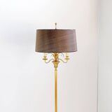 Pineapple Brass Floor Lamp in the Style of Maison Charles, Circa 1970