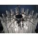 Murano Glass Sputnik Chandelier With Clear "Seghettata" Italian Glass