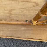 Rattan table vintage compass feet