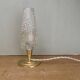 Vintage globe table lamp in molded glass