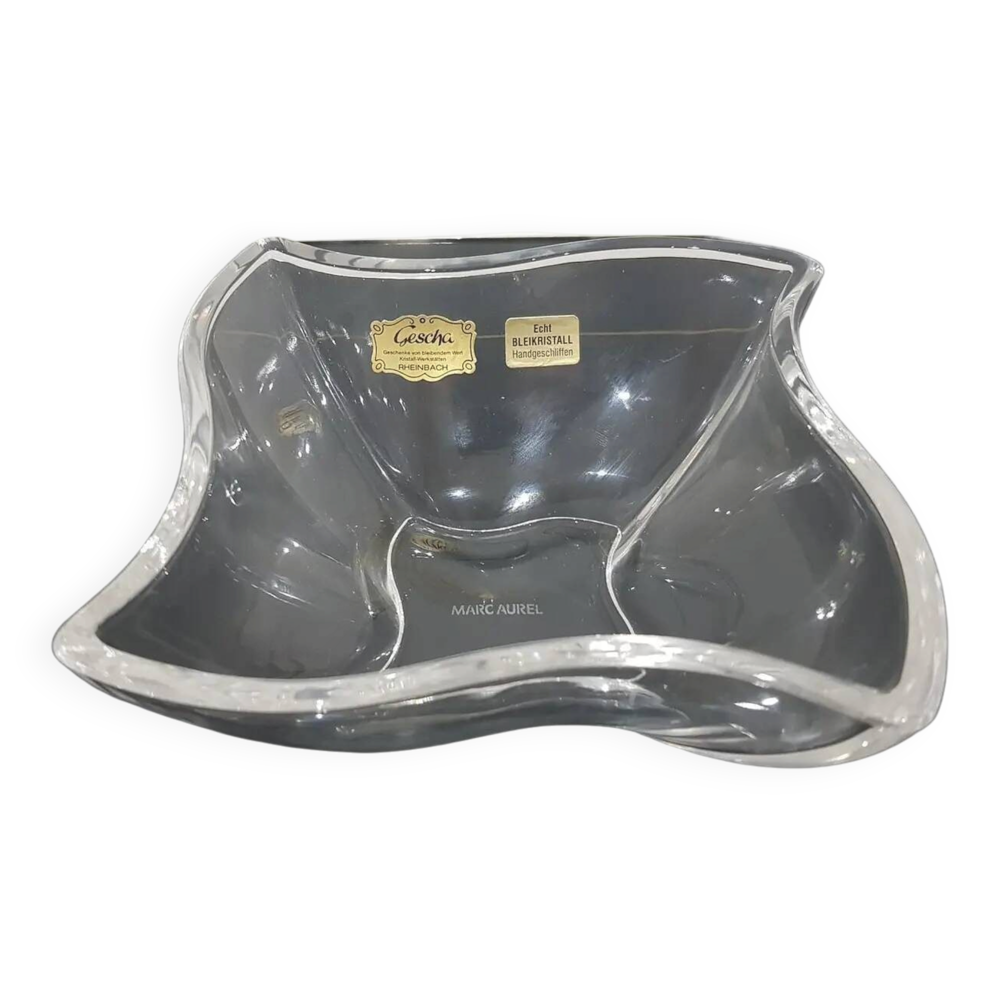 Bowl Marc Aurel, transparent crystal, Germany, 1980s.