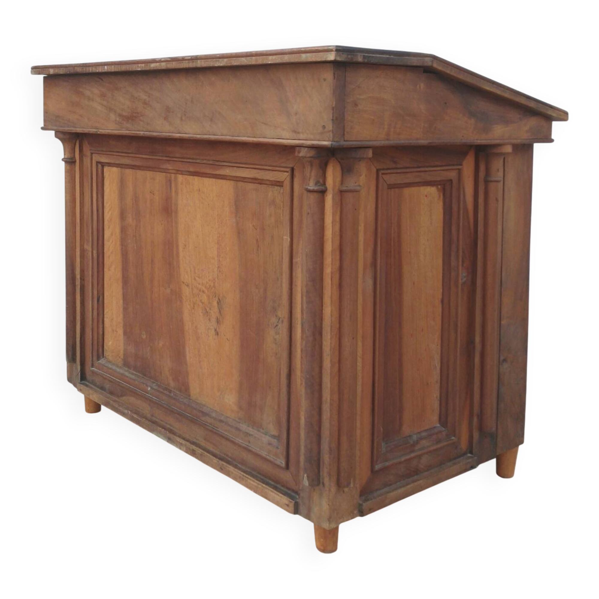 19th-century walnut writing desk.