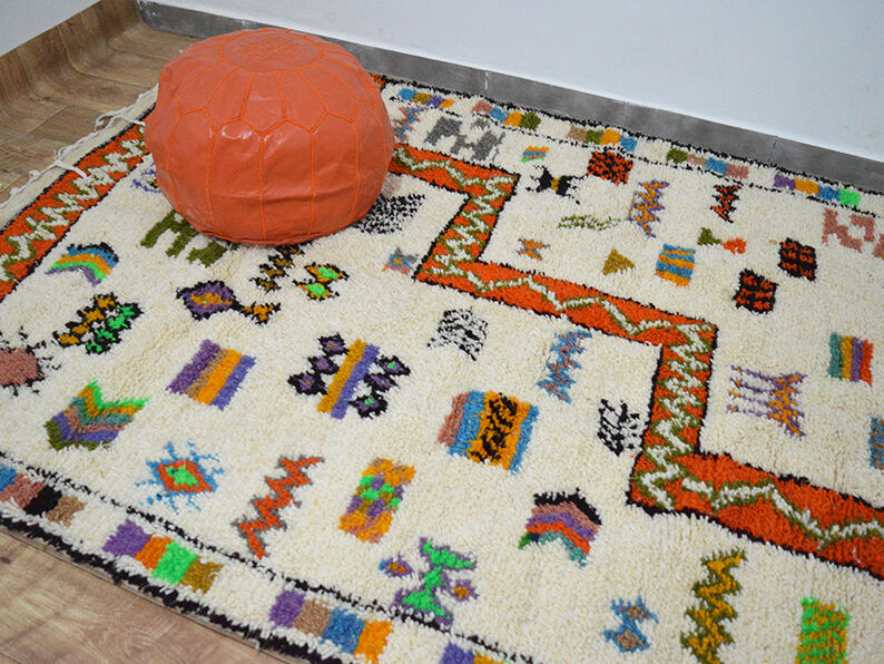 Handmade moroccan berber carpet 253 x 160 cm