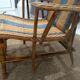 Old rattan and bamboo lounge chair in 1920