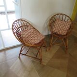 Rattan armchairs for children, 1980s