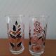 6 vintage water glasses