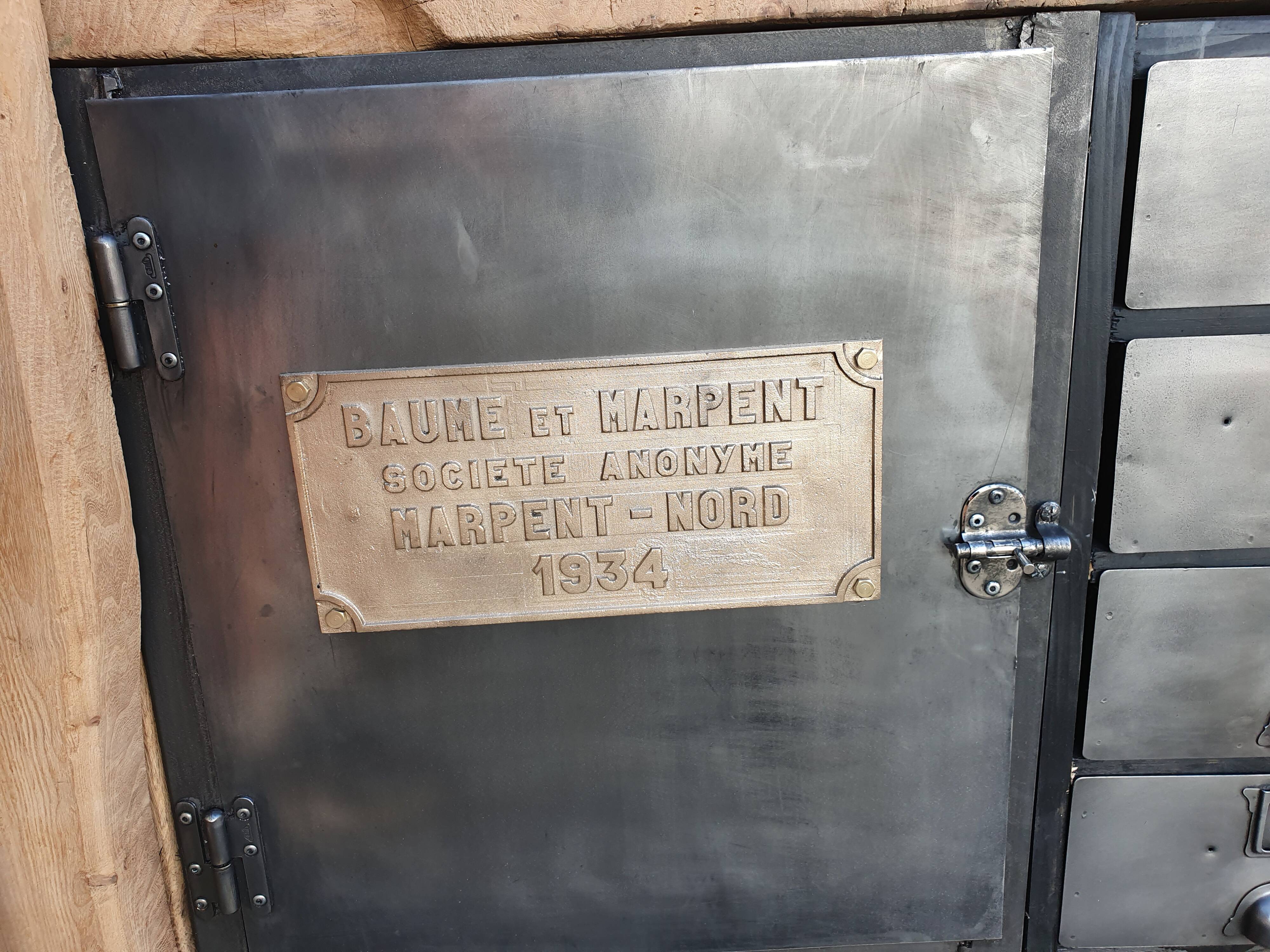 Large industrial workbench elm and metal 2 doors 4 drawers