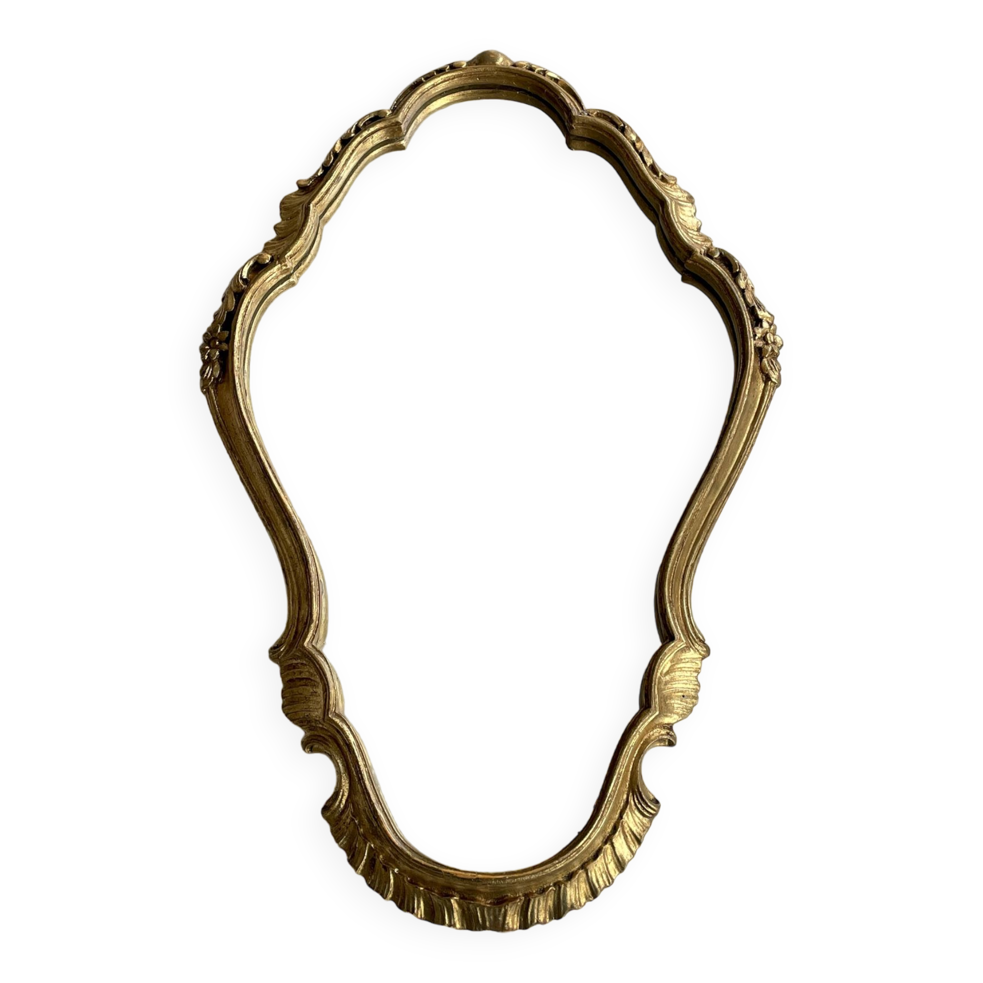 Baroque gilded wood mirror 60x40cm