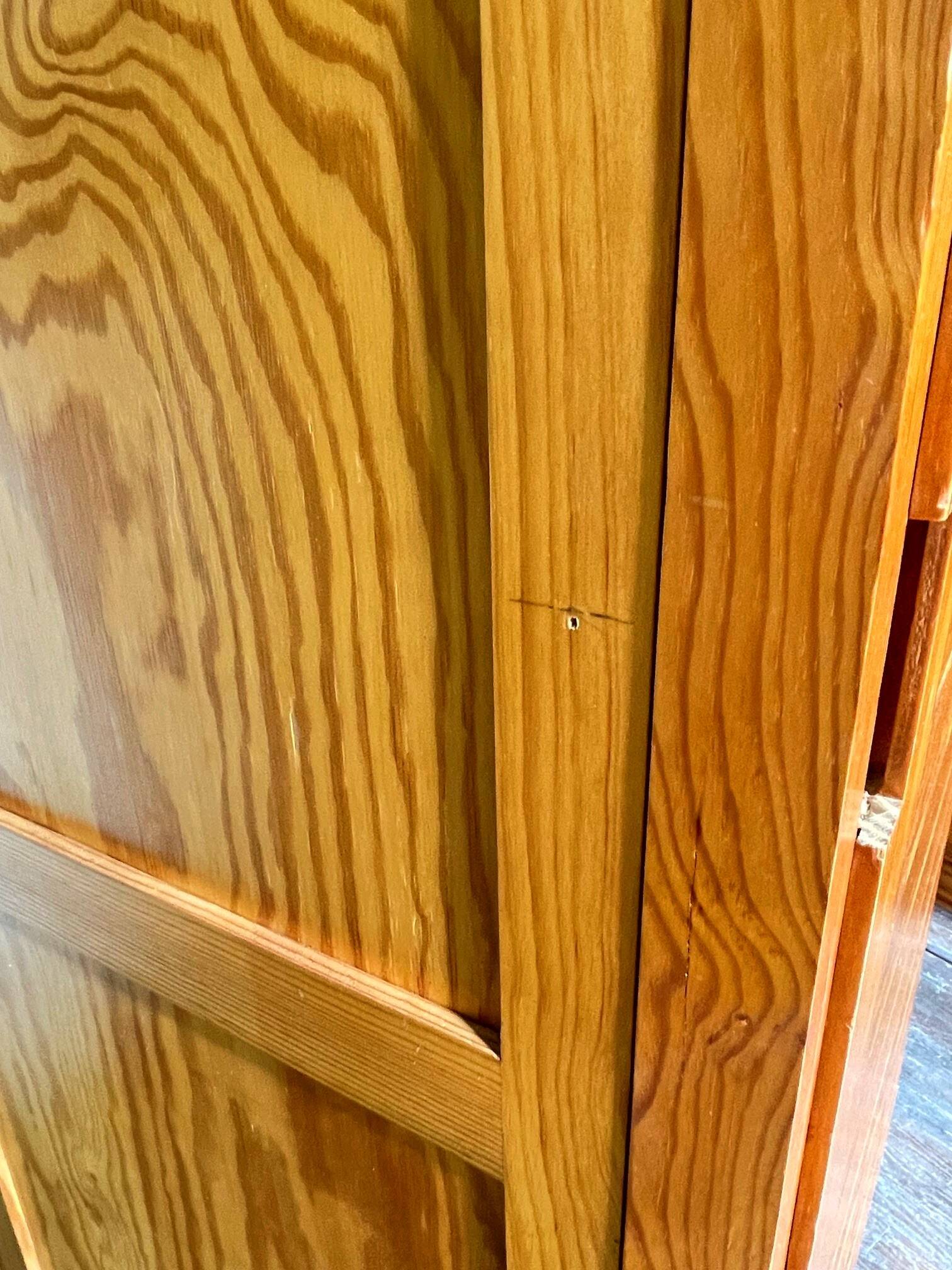 Weekend wardrobe in pine by Pierre Gautier Delaye, vintage 1950s.