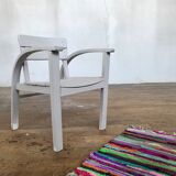 Vintage white children's chair - light grey 1950