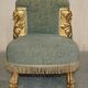Canapé Tête-à-Tête italien doré sculpté main 18ème siècle vers 1740