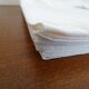 6 napkins embroidered old white cotton and flowers 43 x 43
