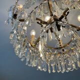 Cascade chandelier with crystal drops