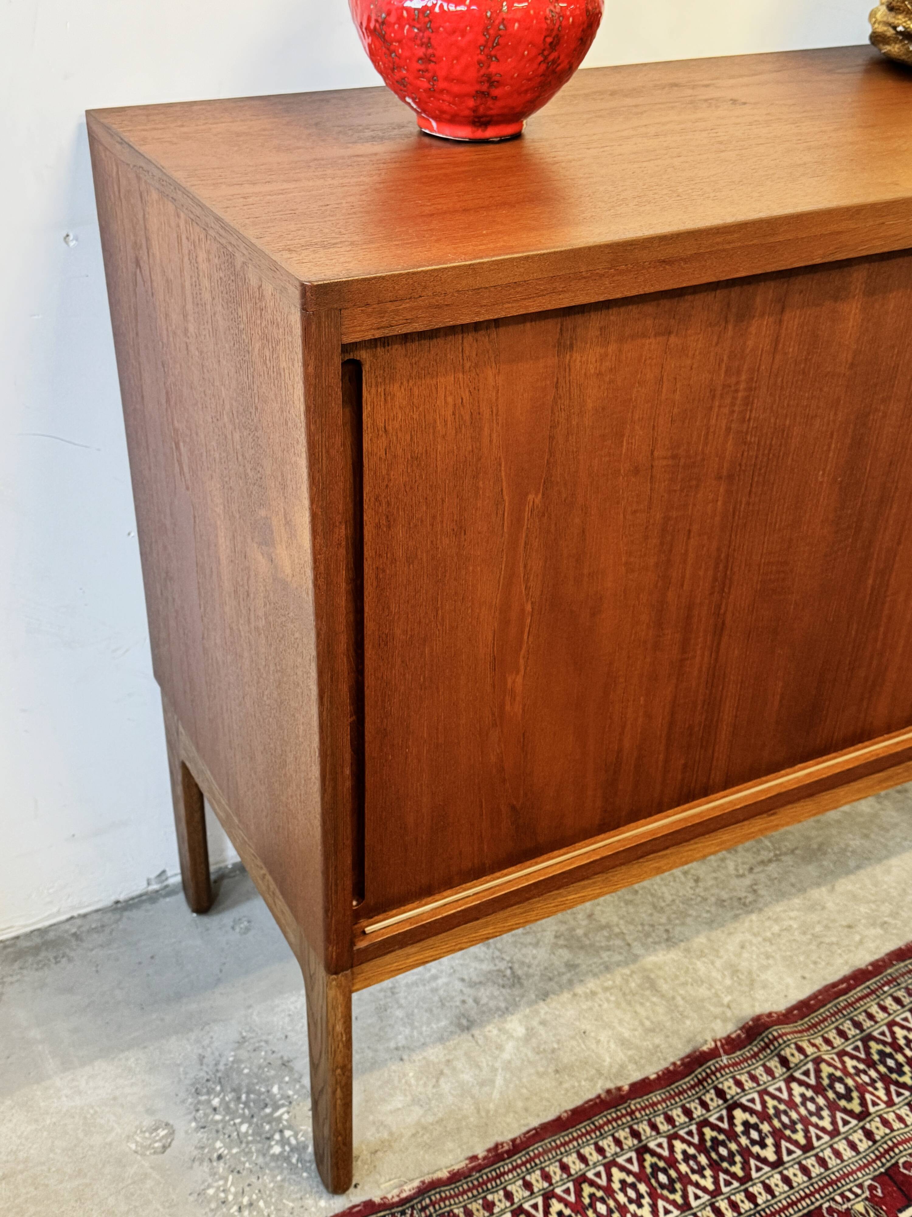 Teak Lowboard Chest of Drawers, Denmark 1960s/1970s, Mid-C, Vintage