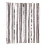 1970s Vintage Turkish Oushak Handmade Wool Cotton Purple Runner Rug 155x186
