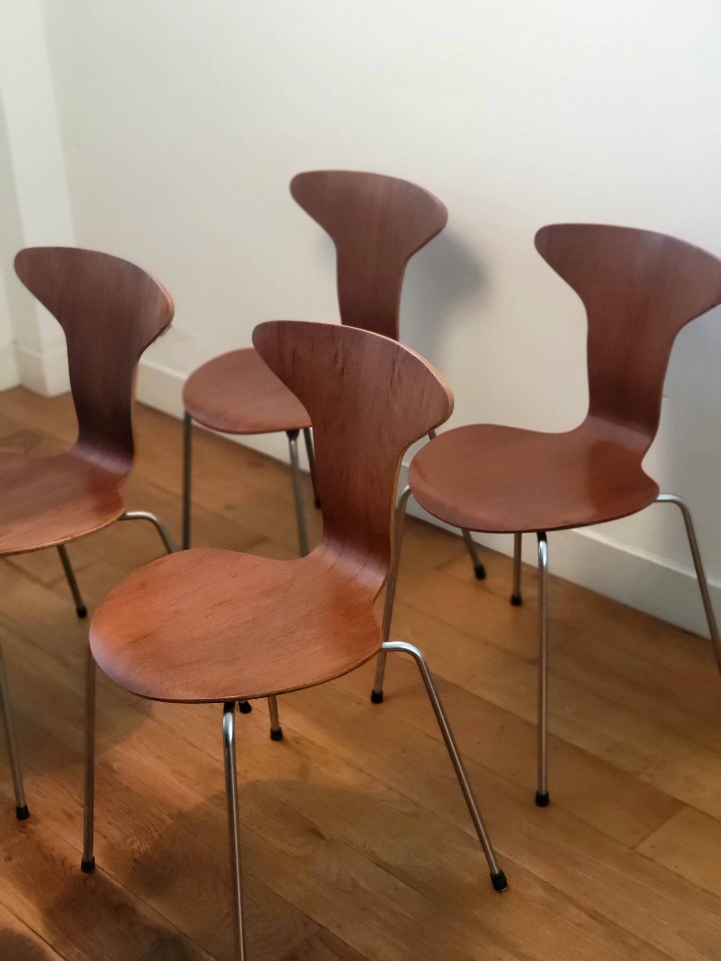 Ensemble de 4 chaises Mosquito par Arne Jacobsen pour Fritz Hansen