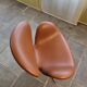 Swan armchair Arne Jacobsen edition Fritz Hansen brown leather