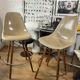 Pair of Eames fiber high stools for Modernica US