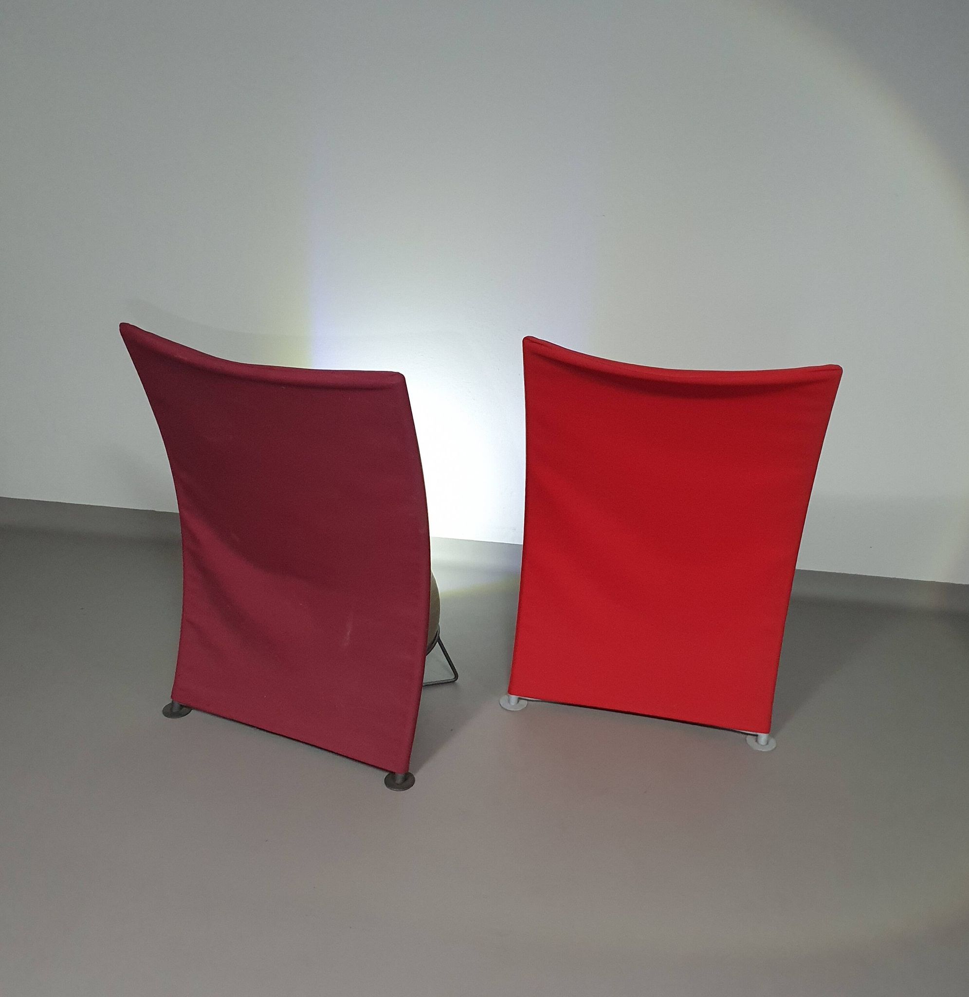 Italian modern bordeaux red ball chair san siro designed by fabrizio ballardini, 1995