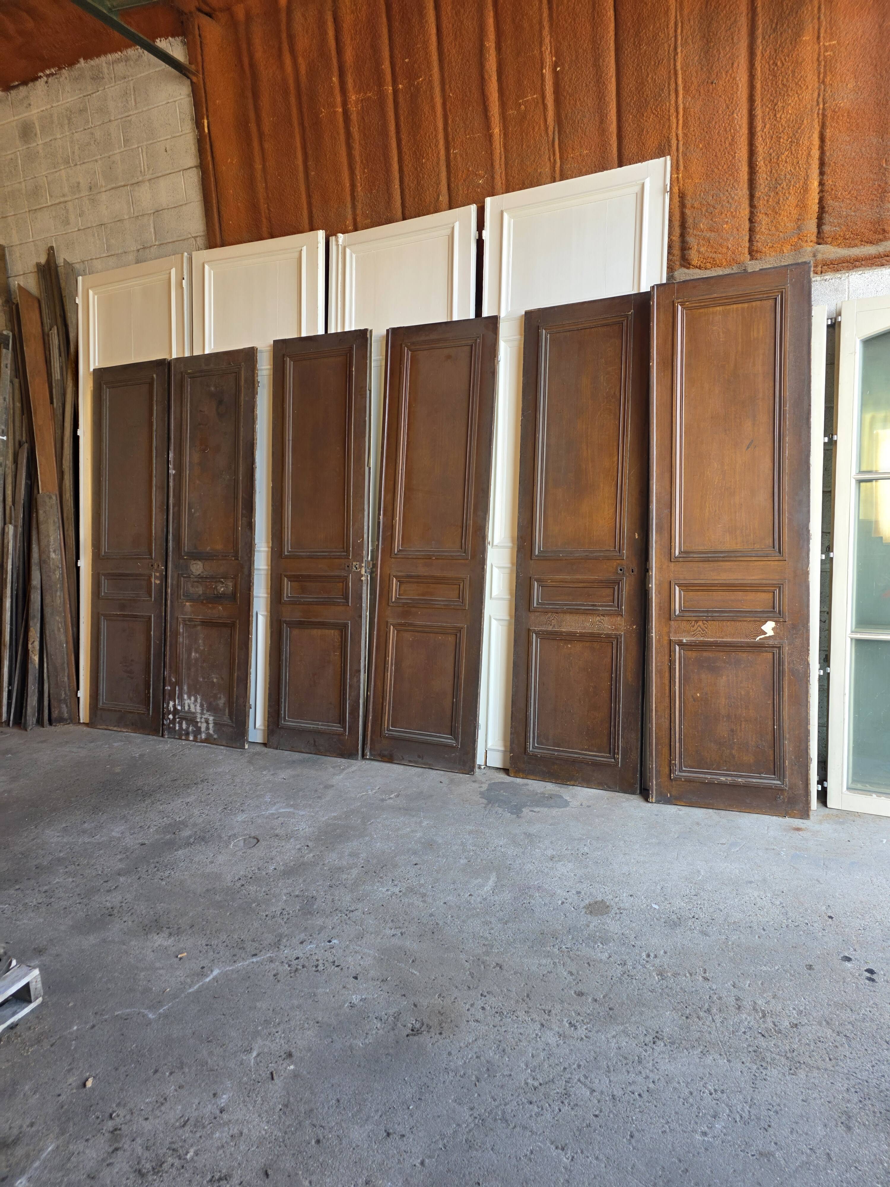 3 paires de portes de séparation du XIXème s.