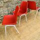 Ensemble de 4 chaises rouges modèle europa