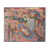 Fauve Still Life with Fish - Oil on Canvas