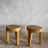 pair of stools signed Mauro Mori