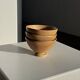 Set of 3 vintage mini bowls on foot, stoneware on pedestal H9 D10.