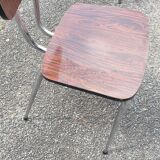 1 chaise formica marron veiné