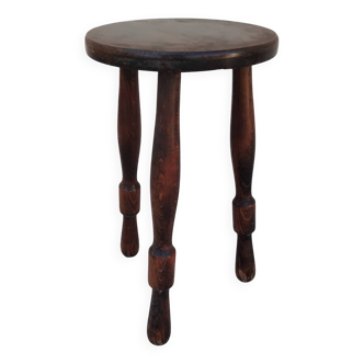 Small vintage plant stand, old wooden tripod